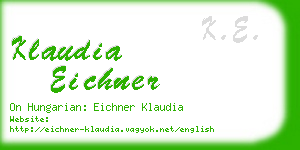klaudia eichner business card